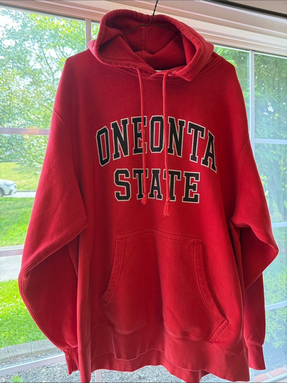 SUNY Oneonta MV Sport Red Hooded Pullover Hoodie Sweatshirt